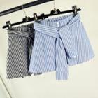 Mock Two Piece Striped Shorts