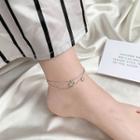 Alloy Heart Layered Anklet Heart Anklet - Silver - One Size