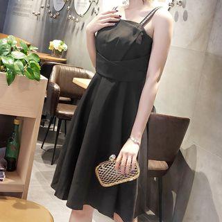 Letter Strap A-line Dress