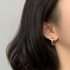 Cross Alloy Hoop Earring 1 Pair - Gold - One Size