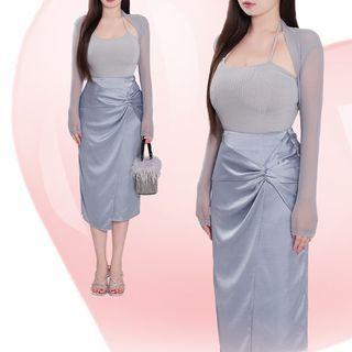 Twist Midi Pencil Skirt