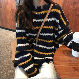 Curve-striped Sweater