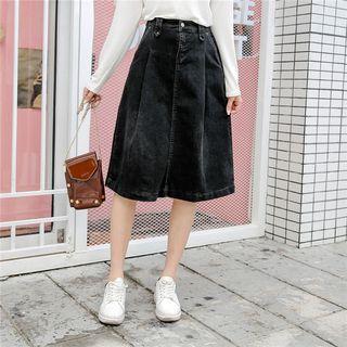 High-waist Loose-fit Denim Skirt