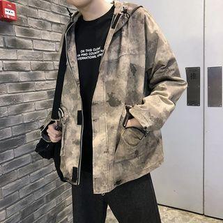 Printed Hooded Utility Jacket