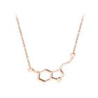Simple And Romantic Plated Rose Gold 316l Stainless Steel Dopamine Molecular Necklace Rose Gold - One Size