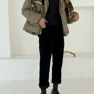 Duck Down Padded Jacket Khaki - One Size