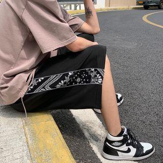 Paisley Panel Knit Shorts