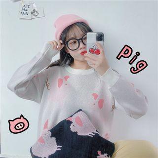 Pig Print Sweater