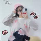 Pig Print Sweater