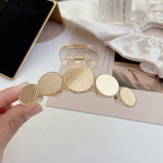 Acrylic Disc Hair Clamp 1 Pc - Gold - One Size
