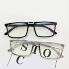 Metal Bridge Square Frame Eyeglasses