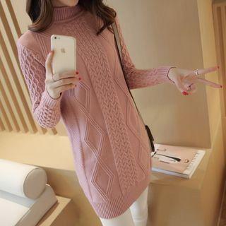 Mock-neck Sweater Dress