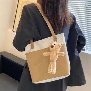 Two-tone Tote Bag / Bag Charm / Set