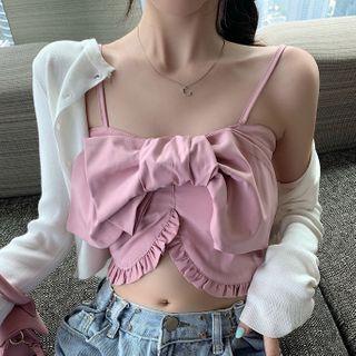 Bow Camisole Top / Light Jacket