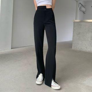 Asymmetrical Slit Pants