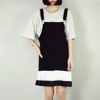 Chiffon Trim Pinafore Dress