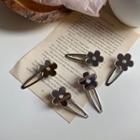 Mirrored Alloy Flower Hair Clip 1 Pc - Flower - One Size