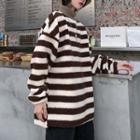 Striped Faux-fur Pullover As Shown In Figure - One Size