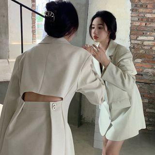 Cutout-back Single-breasted Blazer