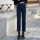 High-waist Straight-cut Jeans (various Designs)
