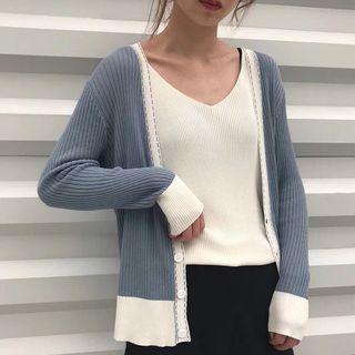 Two-tone Light Cardigan