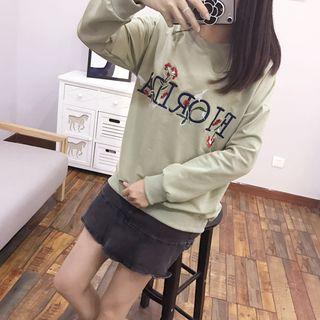 Floral Embroidered Pullover