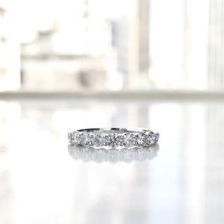 18k White Gold Infinity Ring Set With Diamond 5.25
