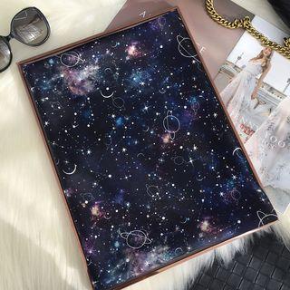 Galaxy Print Scarf Dark Blue - One Size