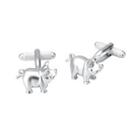 Fashionable Personality Cute Pig Shape Cufflinks Silver - One Size