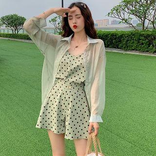 Sheer See-through Long-sleeve Shirt Sheer - One Size