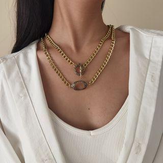 Layered Necklace 1023 - Gold - One Size