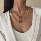 Layered Necklace 1023 - Gold - One Size
