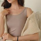 Sleeveless Napped Top In 2 Types