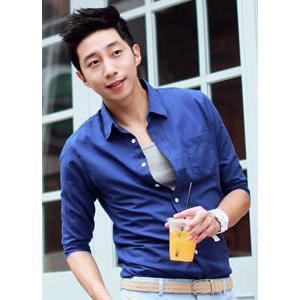 3/4-sleeve Cotton Shirt