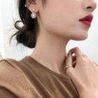Rhinestone Daisy Moon & Star Dangle Earring 1 Pair - Gold - One Size