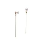 Elegant And Simple Plated Rose Gold Pearl Tassel 316l Stainless Steel Earrings Rose Gold - One Size