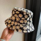 Daisy Print Bucket Hat Black & Daisy - One Size