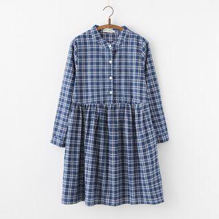 Plaid Long Sleeve Dress