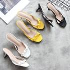 Slide Kitten-heel Sandals