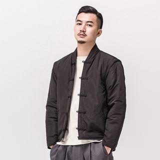 Detachable-sleeve Frog-button Jacket