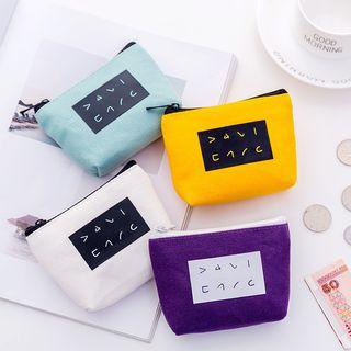 Lettering Canvas Coin Purse