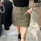 Inset Shorts Cargo Miniskirt
