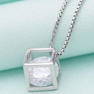 Rhinestone Cube Pendant