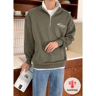 Zip-front Fleece-lined Boxy Anorak Pullover