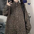 Couple Matching Long-sleeve Leopard Shirt
