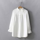 Embroidered Long Shirt White - One Size