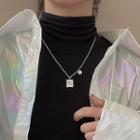 925 Sterling Silver Lettering Tag Pendant Necklace