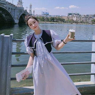 Detachable Collar Shirtdress