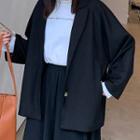 Single-breasted Flared-sleeve Blazer
