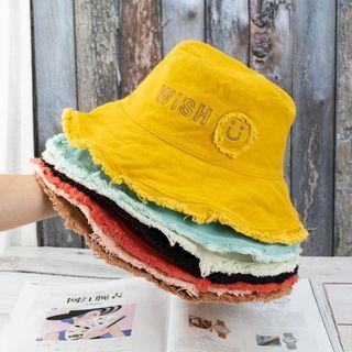 Smiley Fringed Bucket Hat